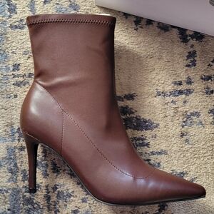Brown Pointed Toe Stiletto Boot